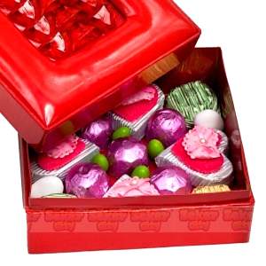 Taşlı Küçük Kare Hediyelik Çikolata