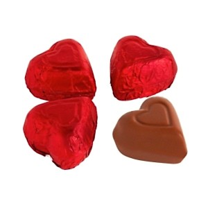 Kırmızı İkiz Kalp Çikolata