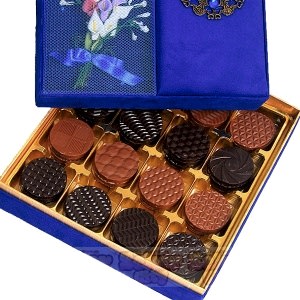 Mavi Gül Aşkım Çikolata Aranjmanı