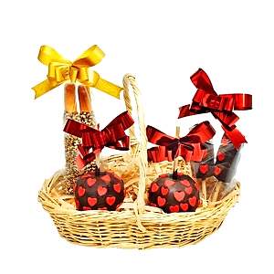 Kırmızı Kalpli Elma Şekerleri