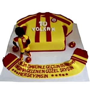 Sarı Kırmızı Taraftar Pastası