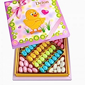 Delon Civciv Renkli Badem Şekeri Bebek Çikolatası