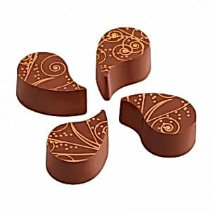 Çizgili Desenli Damla Çikolata