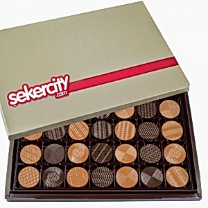 Sütlü-Bitter Yuvarlak Madlen Hediye Çikolata