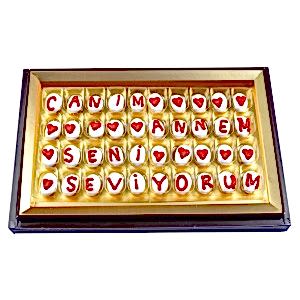 Anne Sevgisi Badem Şekeri Harfli Çikolata