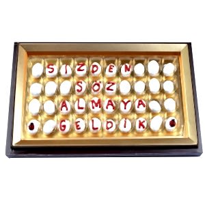 Söz Kesme Badem Şekeri Çikolatalı Harf