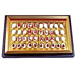 Doğum Günü Badem Şekeri Harf Çikolata