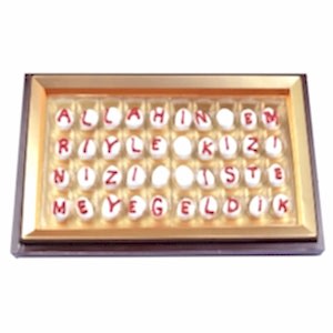 Kız İsteme Badem Şekeri Çikolatalı Harf