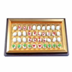 Yeni Yıl Badem Şekeri Çikolatalı Harf