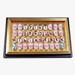 Hoş Geldin Bebek Badem Şekeri Harf Çikolata