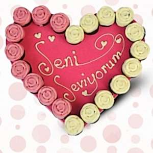 Seni Seviyorum Kalpli Kek Sepeti