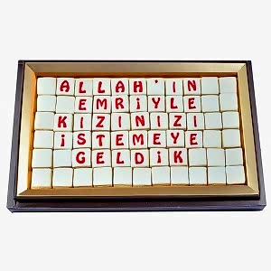 Allah´ın Emriyle Kız İsteme Seti Kurabiye Harfler