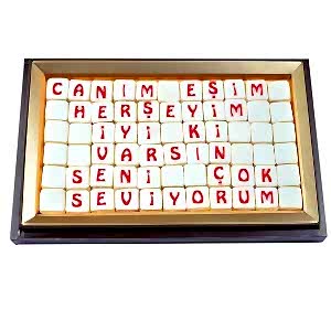 Canım Eşim Mesajlı Kurabiye Harfler